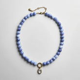 Janette Beaded Ring Necklace - Sodalite