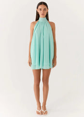 Lyrah Halter Mini Dress - Mint
