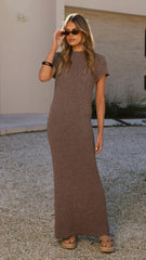 Valise Maxi Dress - Brown Marle