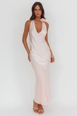 Easy Love Asymmetric Hem Halter Top Pink