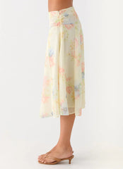 Valley Midi Skirt - Spring Meadow