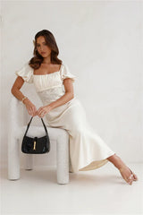 Connected By Love Satin Maxi Dress Butter