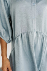 Janice Button Dress | Blue