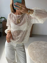 Monica Sequin Mesh Top