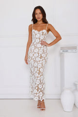 Bellerose Lace Maxi Dress White