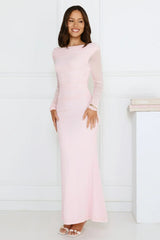 Love Chaser Mesh Long Sleeve Maxi Dress