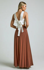 Break A Leg Maxi Skirt - Wrap Tie Skirt in Espresso