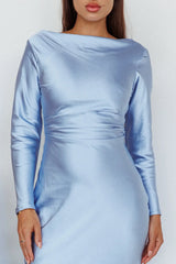 Loveland Cowl Back Midi Dress Ice