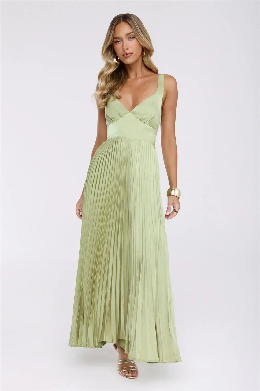 Dazzling Opulence Maxi Dress Lime