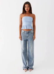Bella Lou Tube Top - Blue