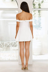 Waverly Off Shoulder Mini Dress White