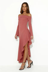 She's All Class Off Shoulder Maxi Dress Brick