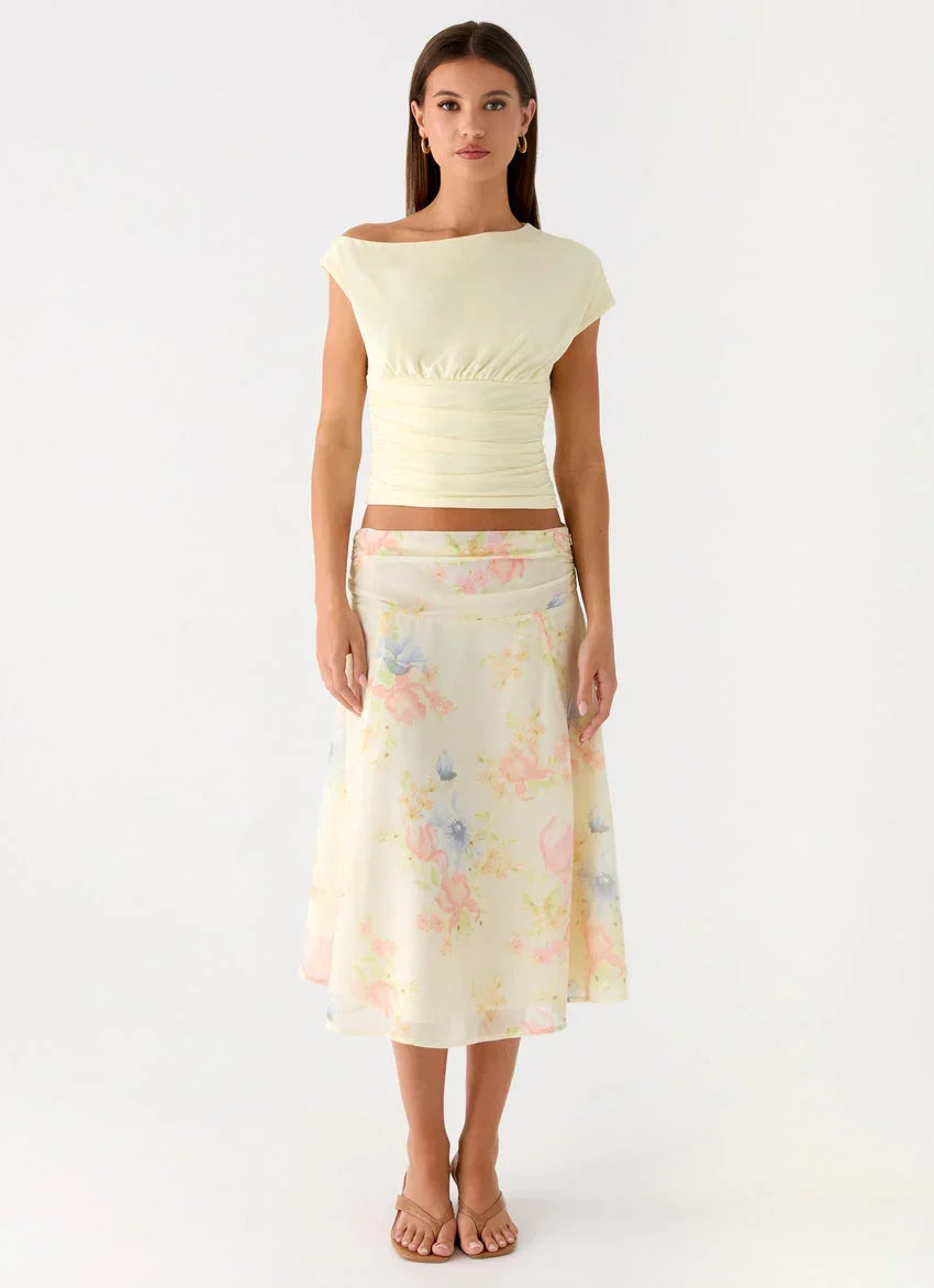 Valley Midi Skirt - Spring Meadow