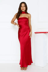 Precious Pearl Satin Maxi Dress