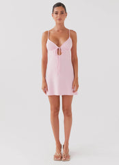 Flora Linen Mini Dress - Candy