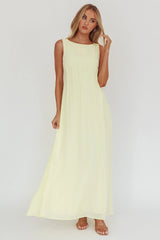 Karine Pintuck Pleat Maxi Dress Butter