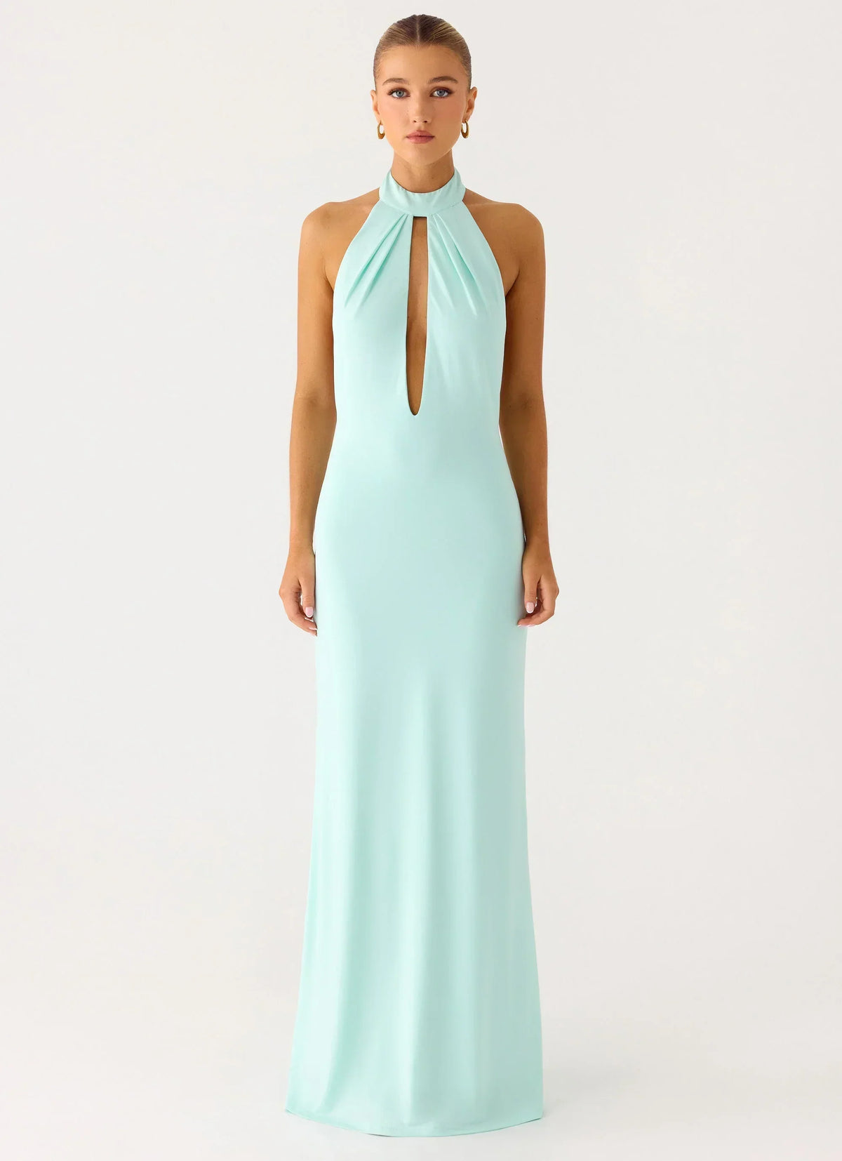 Mougleta Backless Maxi Dress - Aqua
