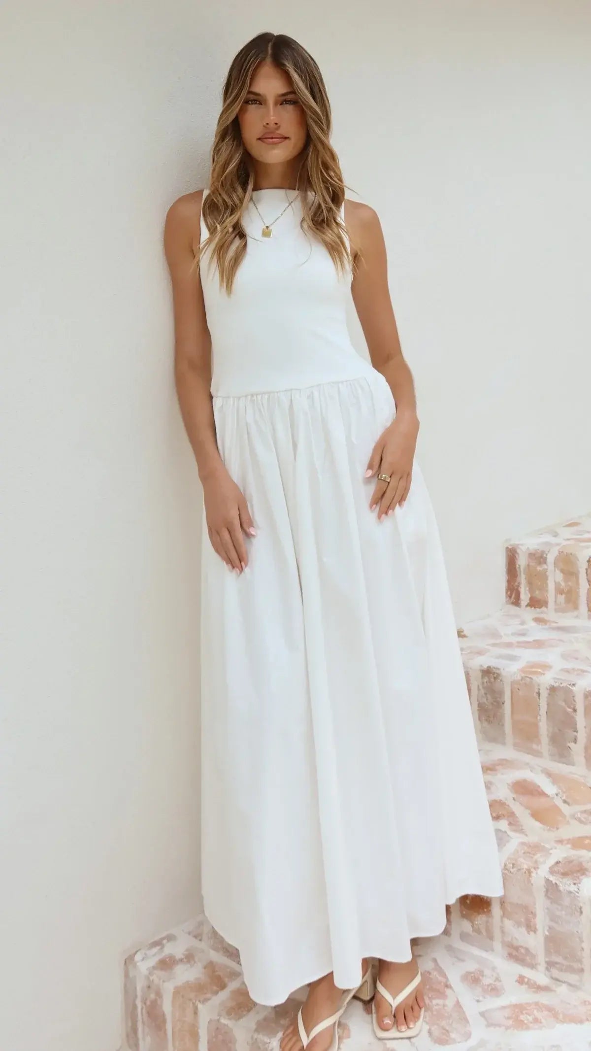 Alita Maxi Dress - White