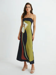 Strapless Maxi Dress Olive